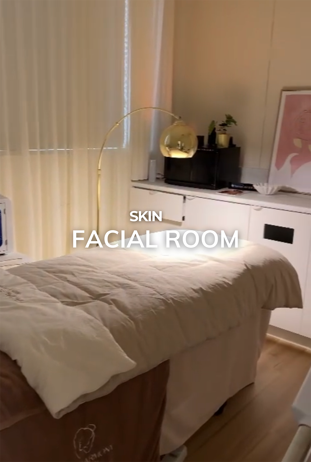 Skin facial treatment room